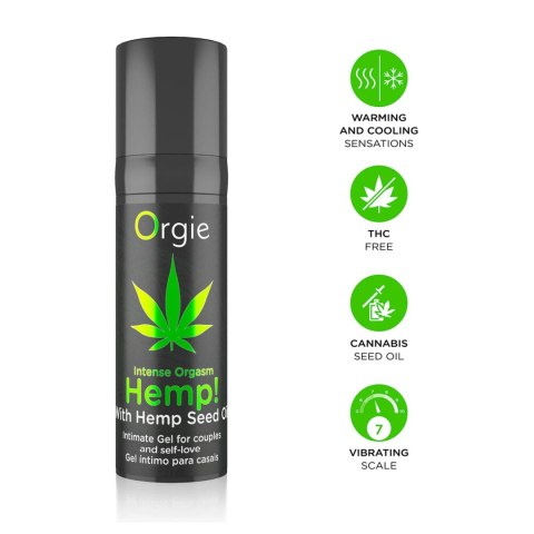 Żel stymulujący z olejem z nasion konopii HEMP! - INTENSE ORGASM 15ml ORGIE