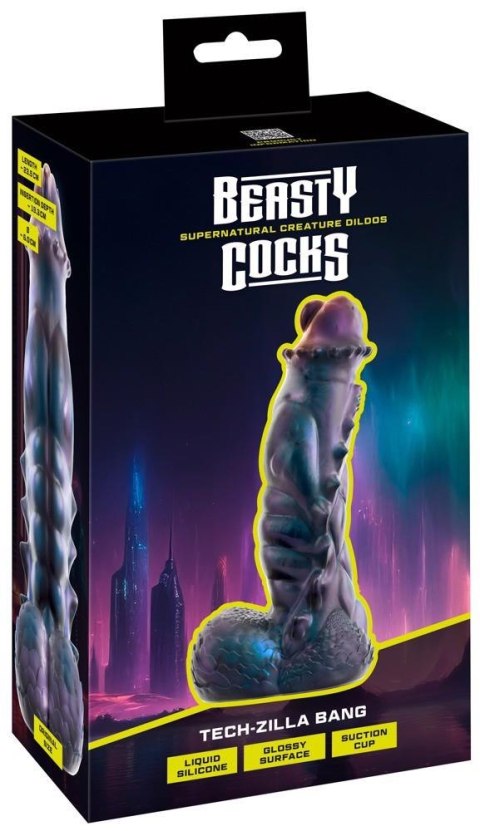Dildo z przyssawką Beasty Cocks Tech-Zilla Bang