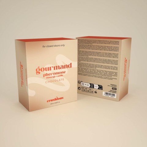 CRUSHIOUS GOURMAND MASSAGE CANDLE WITH PHEROMONES AND CHOCOLATE SCENT 20ML