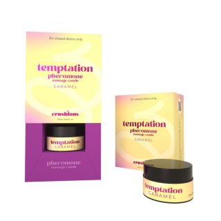 CRUSHIOUS TEMPTATION MASSAGE CANDLE WITH PHEROMONES AND TOFFEE CARAMEL AROMA 20ML