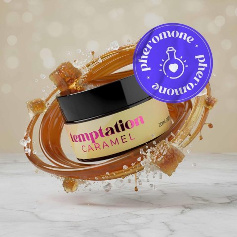 CRUSHIOUS TEMPTATION MASSAGE CANDLE WITH PHEROMONES AND TOFFEE CARAMEL AROMA 20ML