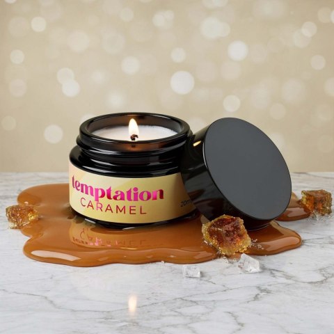 CRUSHIOUS TEMPTATION MASSAGE CANDLE WITH PHEROMONES AND TOFFEE CARAMEL AROMA 20ML