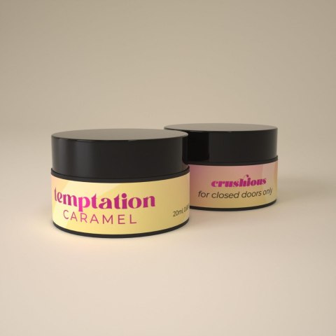 CRUSHIOUS TEMPTATION MASSAGE CANDLE WITH PHEROMONES AND TOFFEE CARAMEL AROMA 20ML