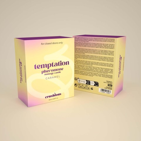CRUSHIOUS TEMPTATION MASSAGE CANDLE WITH PHEROMONES AND TOFFEE CARAMEL AROMA 20ML