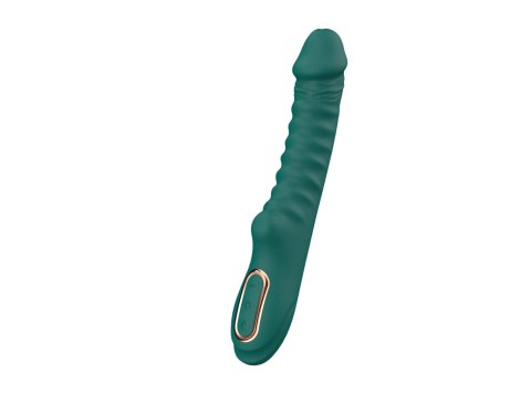 Enyalius Ribbed Silicone Vibrator Green