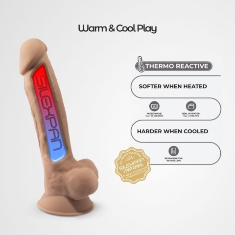 Dildo realistyczne termoaktywne naturalne 15.4cm Premium Real Skin Model 2 CNEX