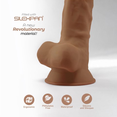 Dildo silikonowe karmelowe 17.7cm Model 1