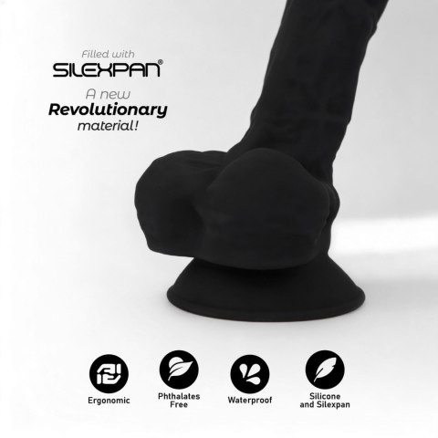 Dildo silikonowe z przyssawką czarny 20.3cm Model 1 Silexd