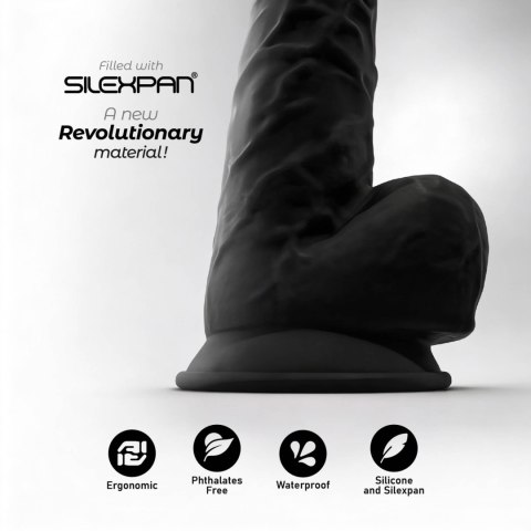 Dildo silikonowe z przyssawką czarny 20.5cm Model 4 Silexd