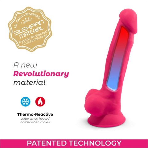 Dildo silikonowe z przyssawką fuksja 20cm Model 1 Silexd