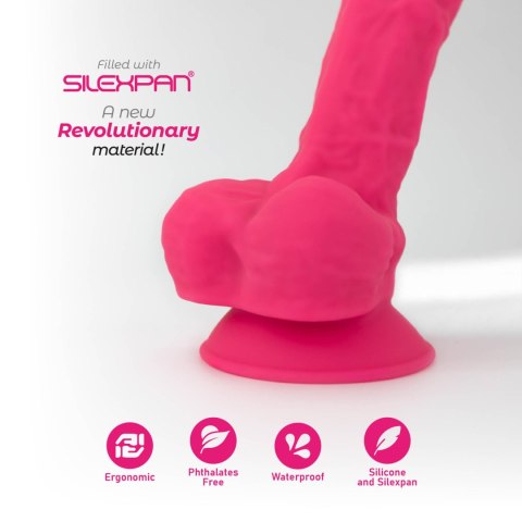 Dildo silikonowe z przyssawką fuksja 20cm Model 1 Silexd