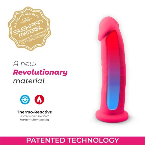 Dildo silikonowe z przyssawką fuksja 24cm Model 2 Silexd