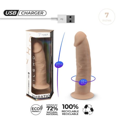 Dildo wibrujące beżowe 16cm Model 2 CNEX
