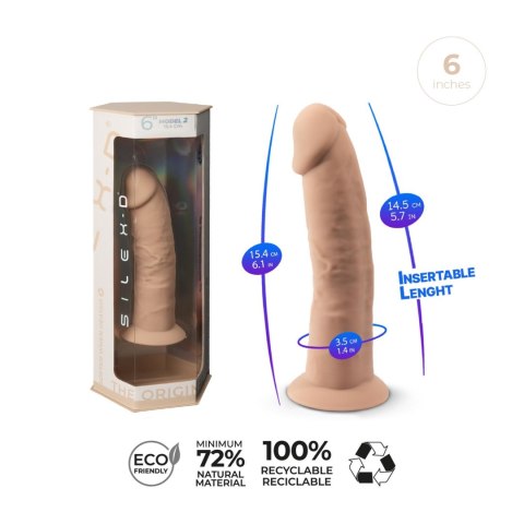 Dildo z przyssawką beżowe 15.2cm S.D Model 2