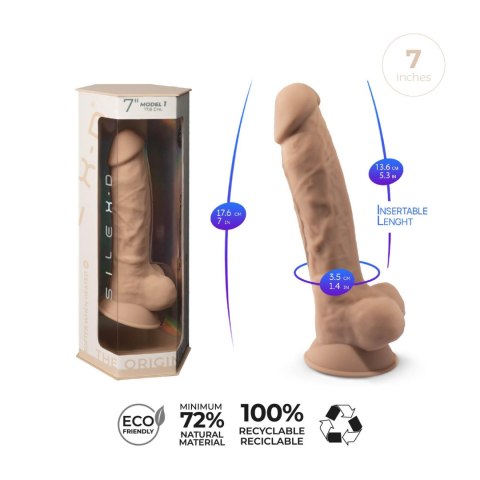 Dildo z przyssawką beżowe 18cm S.D Model 1