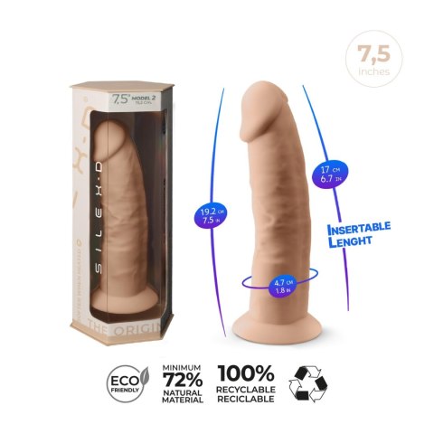 Dildo z przyssawką beżowe 19cm S.D Model 2