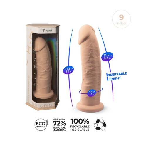 Dildo z przyssawką beżowe 22.9cm S.D Model 2