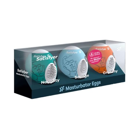 Masturbator-Eggs (set of 3) (Naughty, Savage, Crunchy)