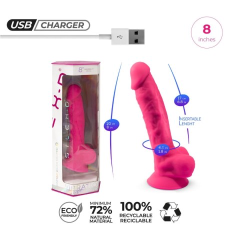 Wibrator realistyczny różowy 20cm Model 1 Pink Vibration+ LRS CNEX