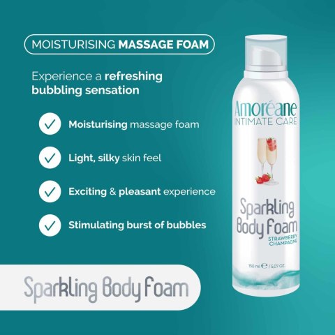Pianka Do Masażu Truskawkowa Sparkling Body Foam Strawberry 150ml AMOREANE