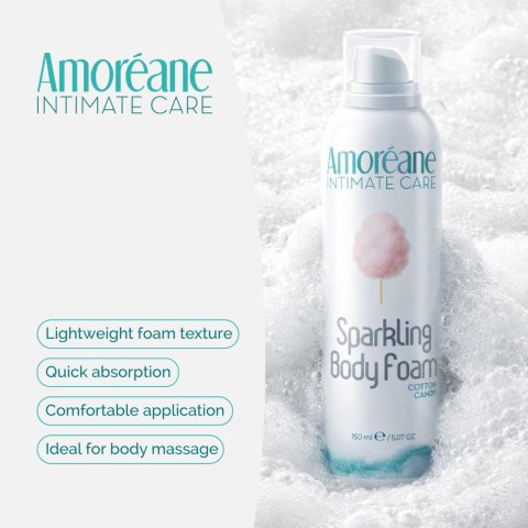 Pianka do ciała o smaku waty cukrowej Sparkling Body Foam Cotton Candy 150ml AMOREANE