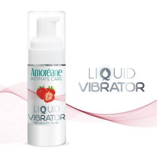 Wibrator w płynie truskawka AmoreaneMed Liquid Vibrator Strawberry 30ml