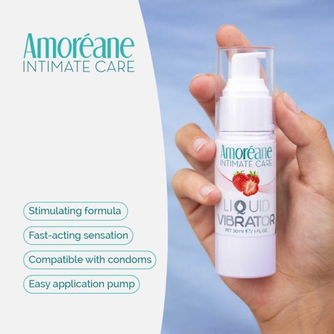 Wibrator w płynie truskawka AmoreaneMed Liquid Vibrator Strawberry 30ml