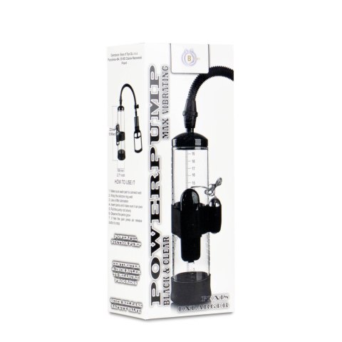 Pompka-Powerpump MAX Vibrating - Black&Clear