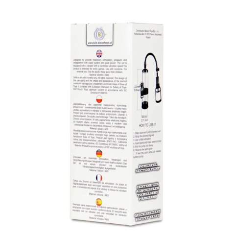 Pompka-Powerpump MAX Vibrating - Black&Clear