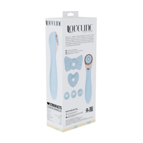 Darling - AirTap Wand Vibrator with Five Head Attachments - Blue