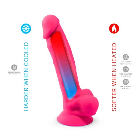 Dildo silikonowe z przyssawką fuksja 24cm Model 1 Silexd