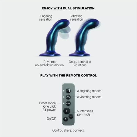 FINGERING & VIBRATING DILDO - M - BLUE TR