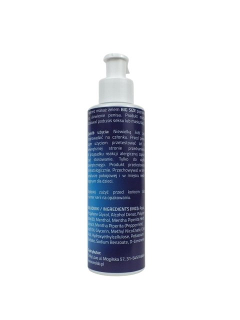 Żel powiększający penisa Big Size 150ml EMILYLOVE