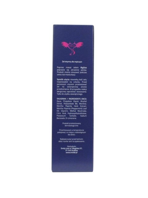 Żel powiększający penisa Big Size 150ml EMILYLOVE