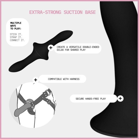 Dildo czarne 14cm HITSENS 5 Adrien Lastic