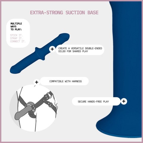 Dildo niebieskie 17.5cm HITSENS 1 Adrien Lastic