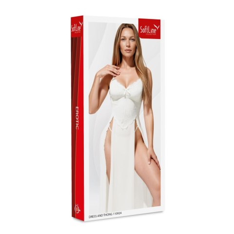 Dress and thong 110924 white 2XL