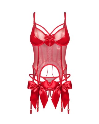 Gorset i stringi Gifty Red L/XL Obsessive Obsessive
