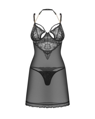 Koszulka i stringi Matildea Black L/XL Obsessive Obsessive