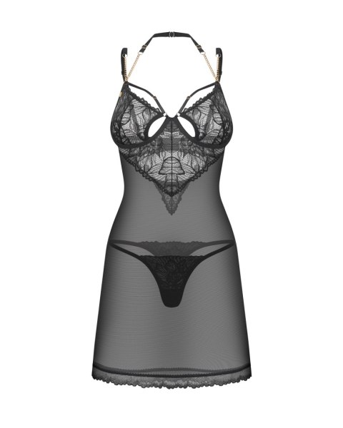 Koszulka i stringi Matildea Black L/XL Obsessive Obsessive