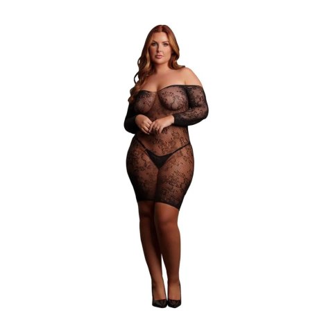 Matilda - Lace Mini Dress - Queen Size - Black
