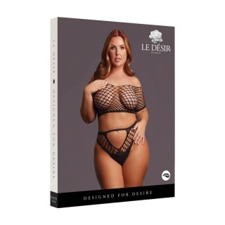 Melia - Open Work Set - Queen Size - Black