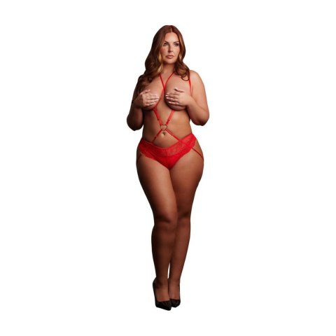 Stupid Cupid - Heart Harness - Queen Size - Red