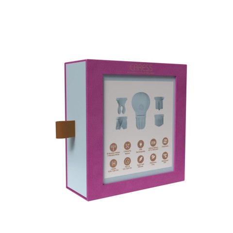 Stymulator Wibracyjny Wodoodporny 10 Trybów 5 Głowic Niebieski Caress Blue Adrien Lastic