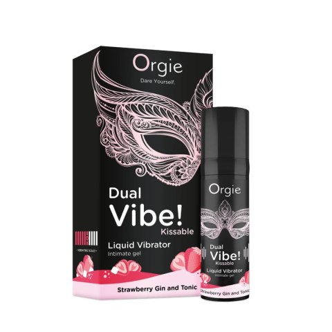 Wibrator w płynie Dual Vibe! Strawberry Gin&Tonic Liquid Vibrator Orgie Orgie