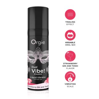 Wibrator w płynie Dual Vibe! Strawberry Gin&Tonic Liquid Vibrator Orgie Orgie