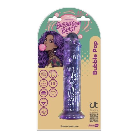 BUBBLEGUM BLAST BUBBLE POP PURPLE CLASSIC JELLY 7,1 INCH DONG