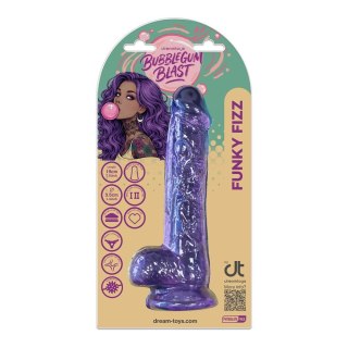 BUBBLEGUM BLAST FUNKY FIZZ PURPLE CLASSIC JELLY 7,5 INCH DILDO