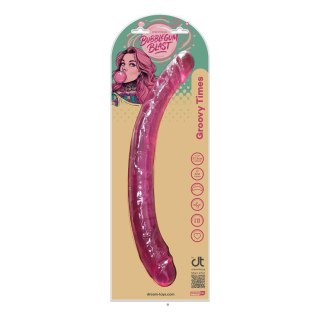 BUBBLEGUM BLAST GROOVY TIMES PINK CLASSIC JELLY 14,8 INCH DOUBLE DONG