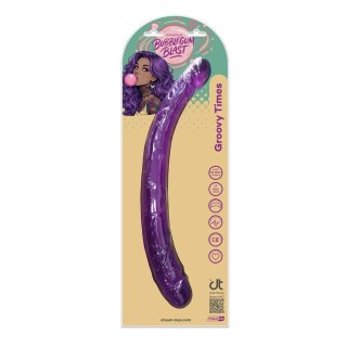 BUBBLEGUM BLAST GROOVY TIMES PURPLE CLASSIC JELLY 14,8 INCH DOUBLE DONG